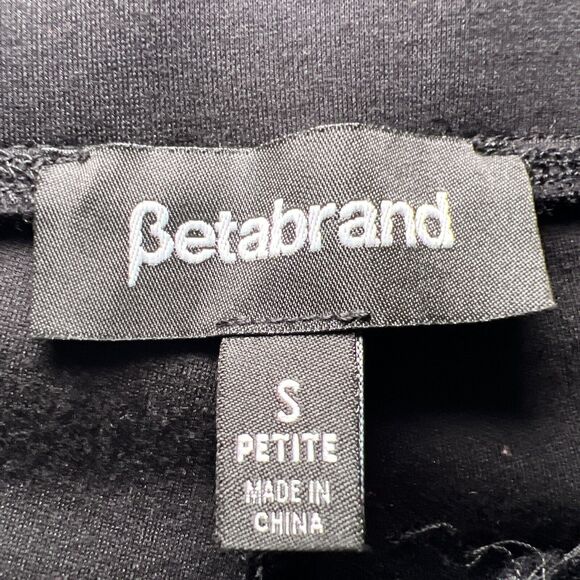 Betabrand The Sassiest Pants Small Petite Black Skirt Panel Overlay Stretch - Picture 5 of 10